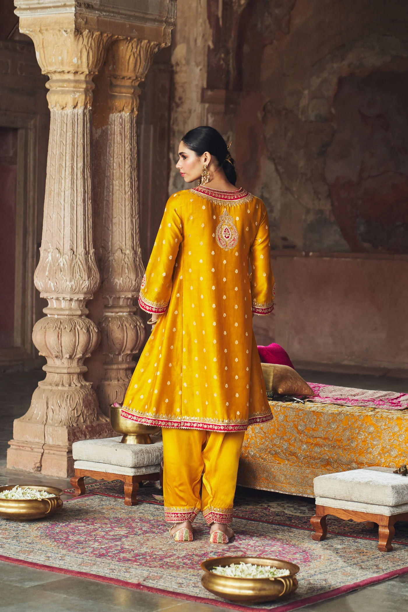 HAFSA - Heirloom Mustard CHAUGA WITH SALWAR - Image 5