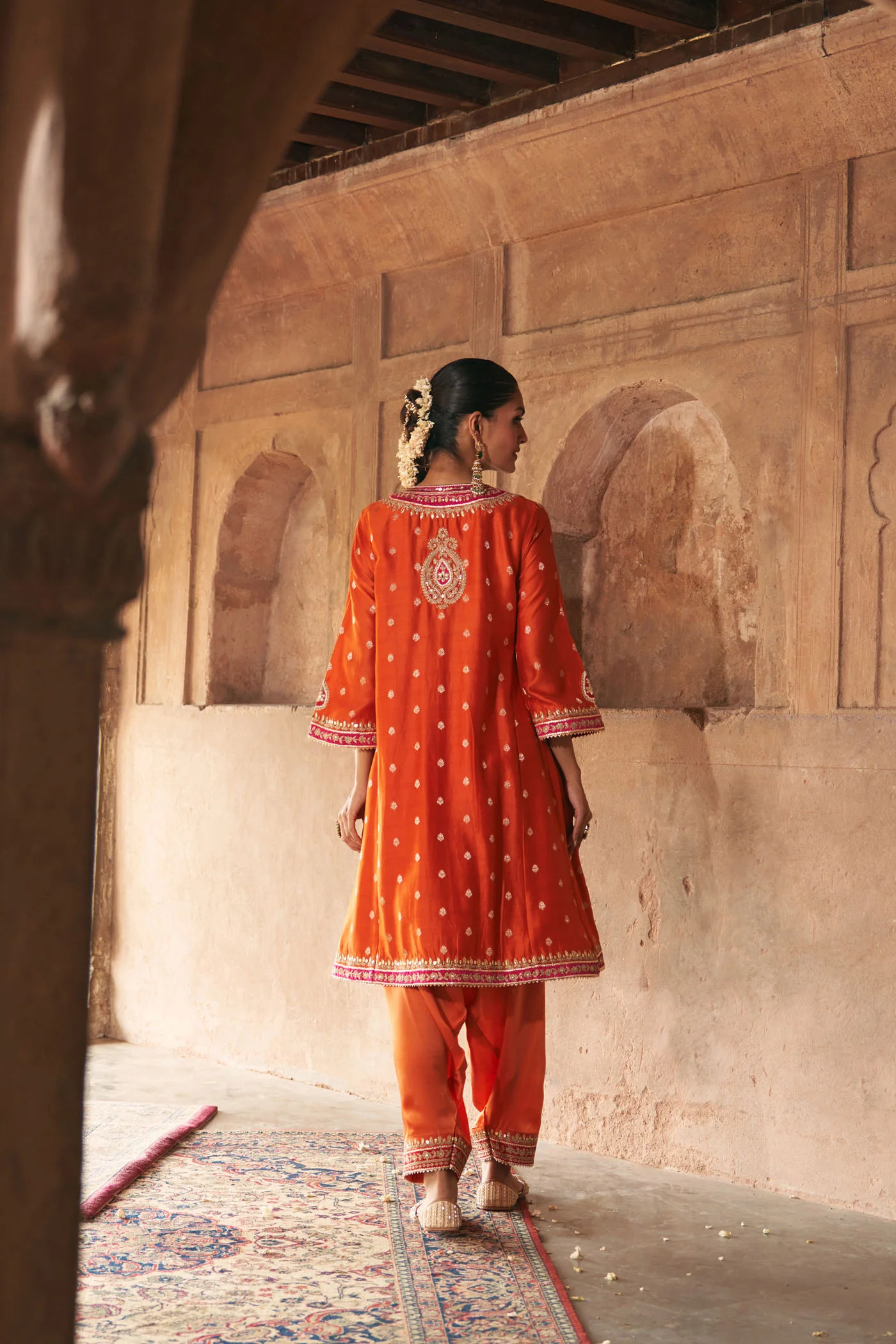 HAFSA - BURNT ORANGE CHAUGA WITH SALWAR - Image 6