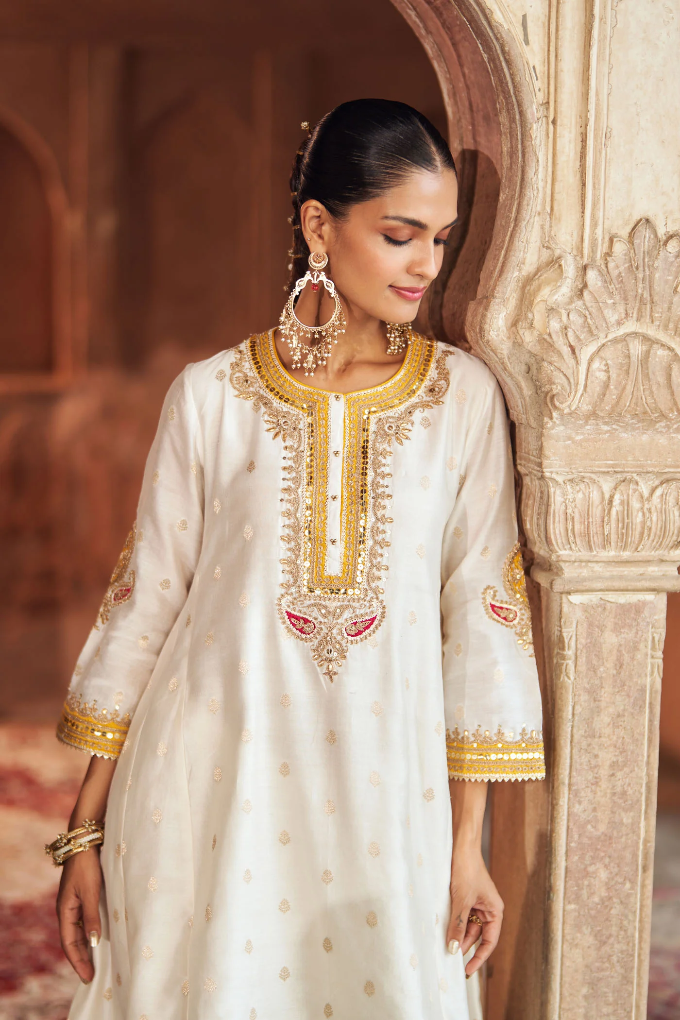 INAAYAT - DAISY IVORY CHAUGA WITH SALWAR - Image 3