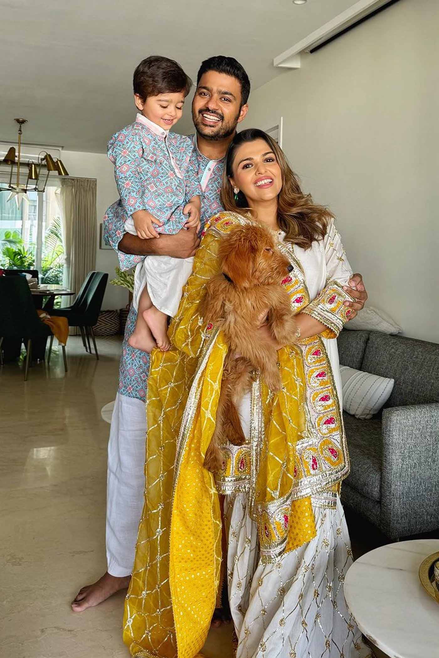 Tina Kakkad In Shabina- Daisy Ivory  short kurta with garara and dupatta - Image 3